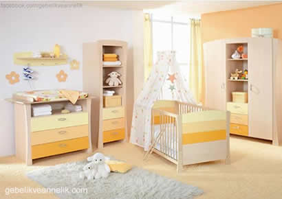 sarı bebek odası dekorasyonu